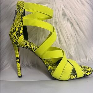 Jessica Simpson Stilettos 
Women's Strappy Snake Print Heels